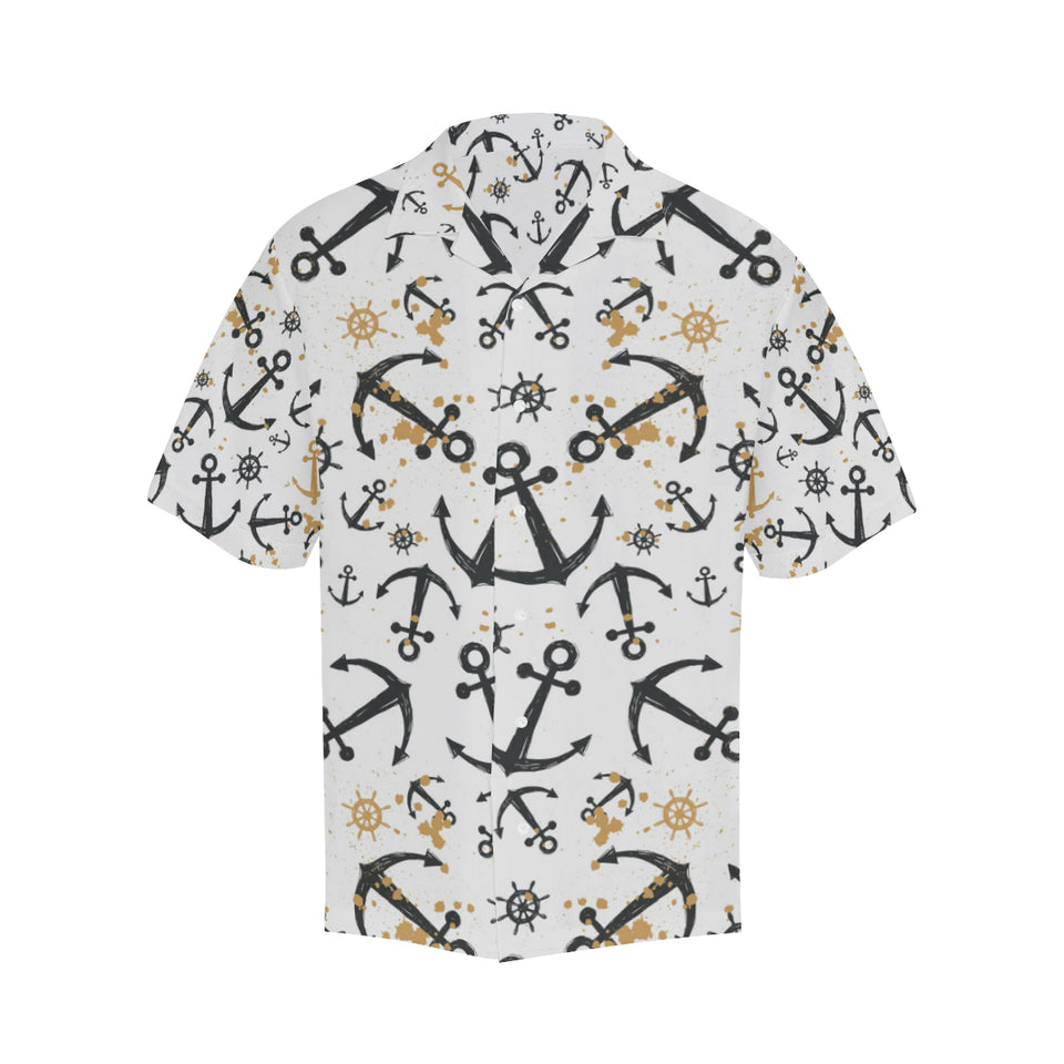 Anchors Rudders pattern Men's All Over Print Hawaiian Shirt