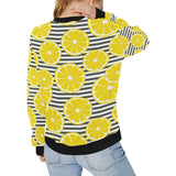 slice of lemon design pattern Women's Crew Neck Sweatshirt