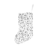 Music Notes Pattern Print Design 04 Christmas Stocking