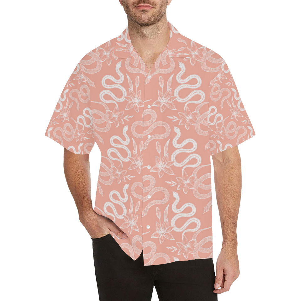 Snake lilies flower pattern Men's All Over Print Hawaiian Shirt