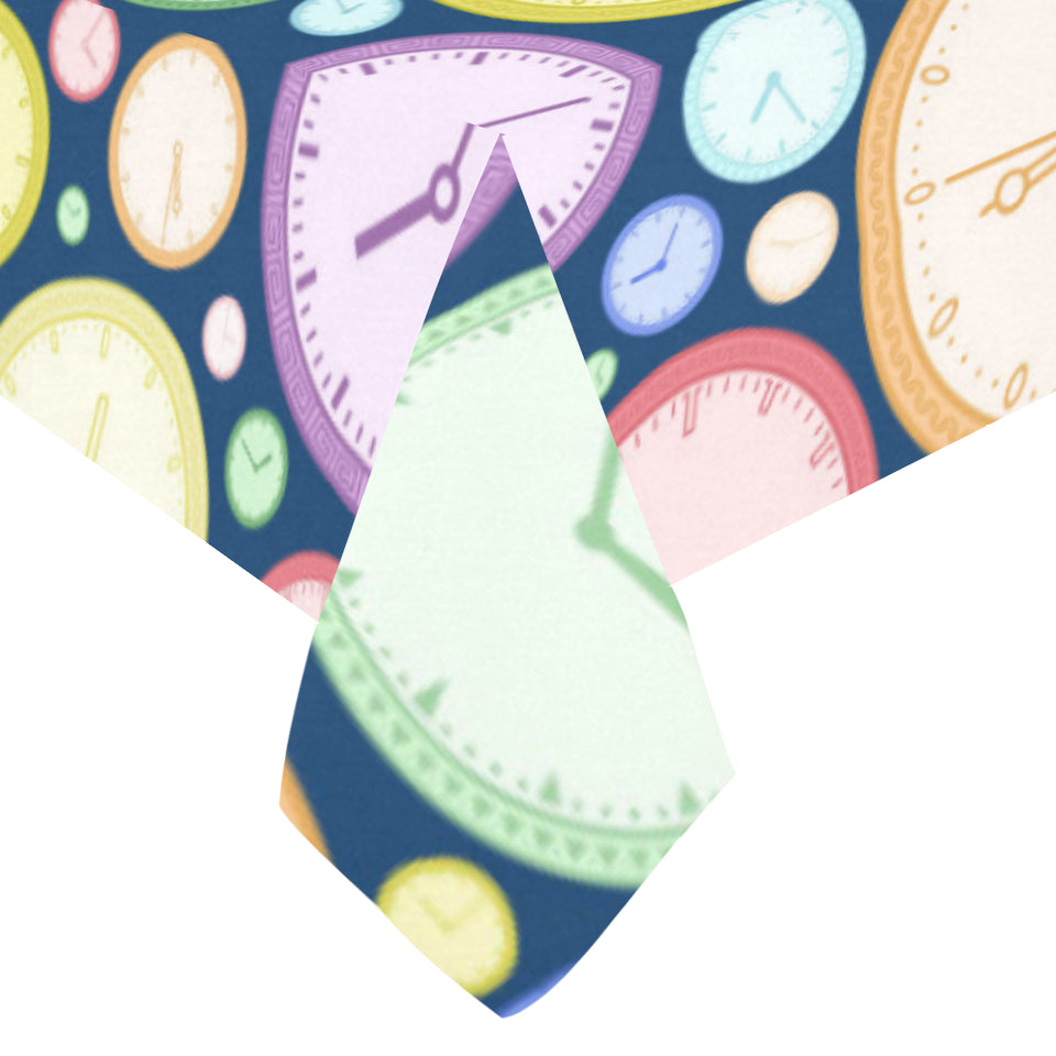Colorful clock background Tablecloth