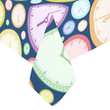 Colorful clock background Tablecloth