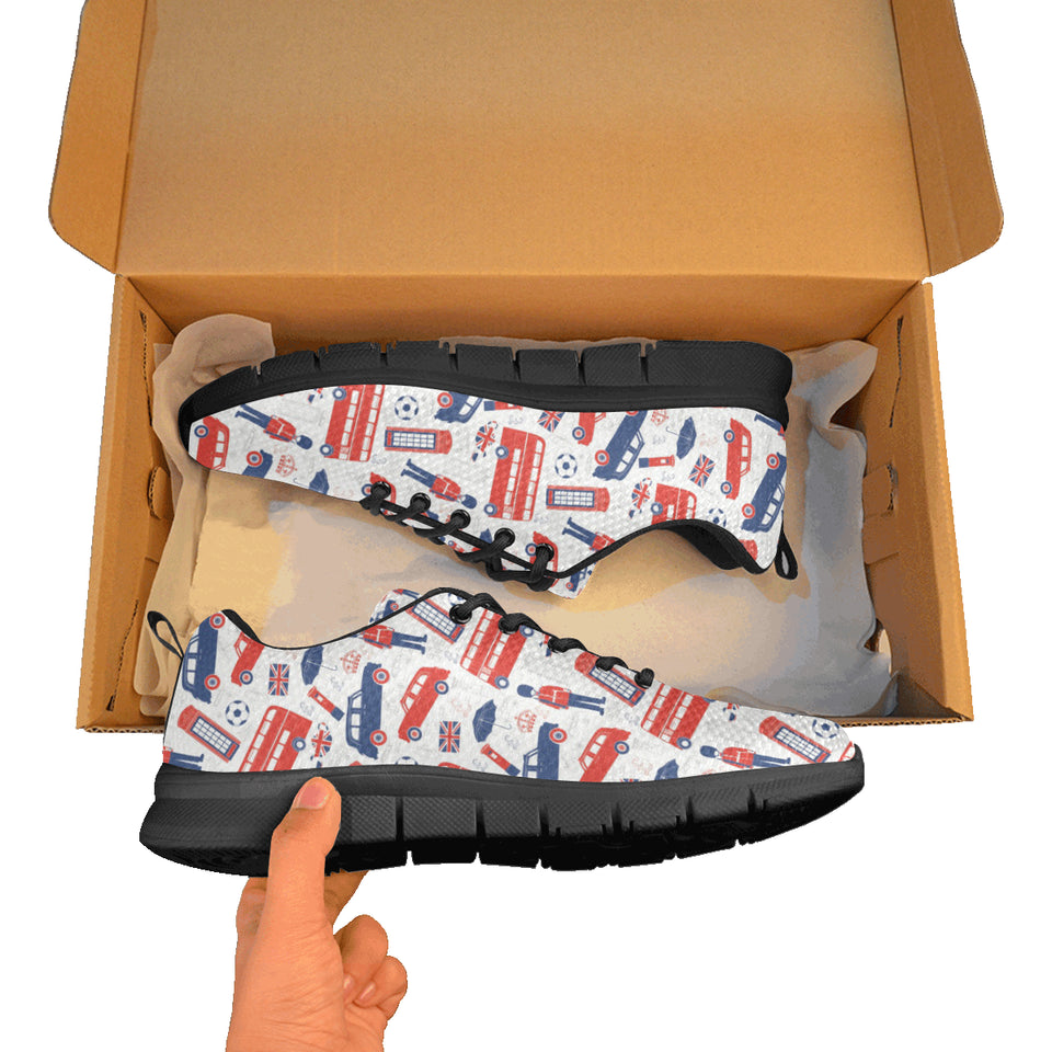 British Pattern Print Design 03 Men's Breathable Sneakers ( Model 055)