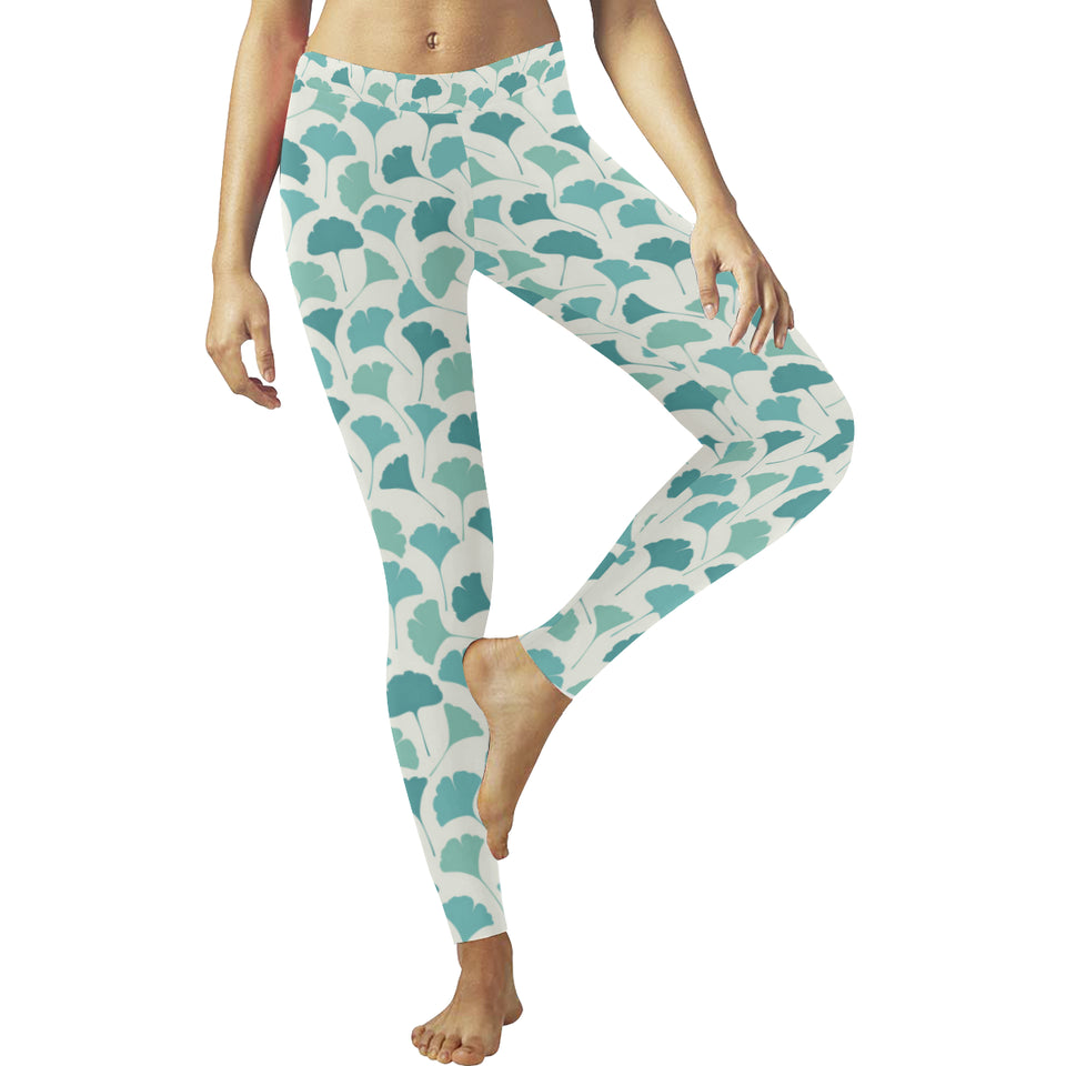 Green ginkgo leaves pattern Women's Legging Fulfilled In US