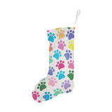 Dog Paws Pattern Print Design 01 Christmas Stocking
