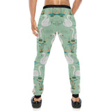 White swan lake pattern Unisex Casual Sweatpants