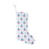 Sailboat anchor pattern Christmas Stocking