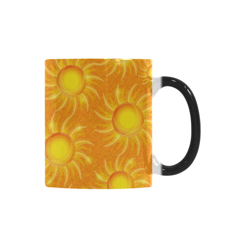 Sun orange background Morphing Mug Heat Changing Mug