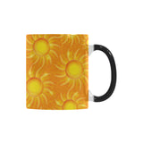 Sun orange background Morphing Mug Heat Changing Mug