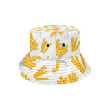 French fries white paper box pattern Unisex Bucket Hat