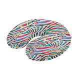 Colorful zebra skin pattern U-Shaped Travel Neck Pillow