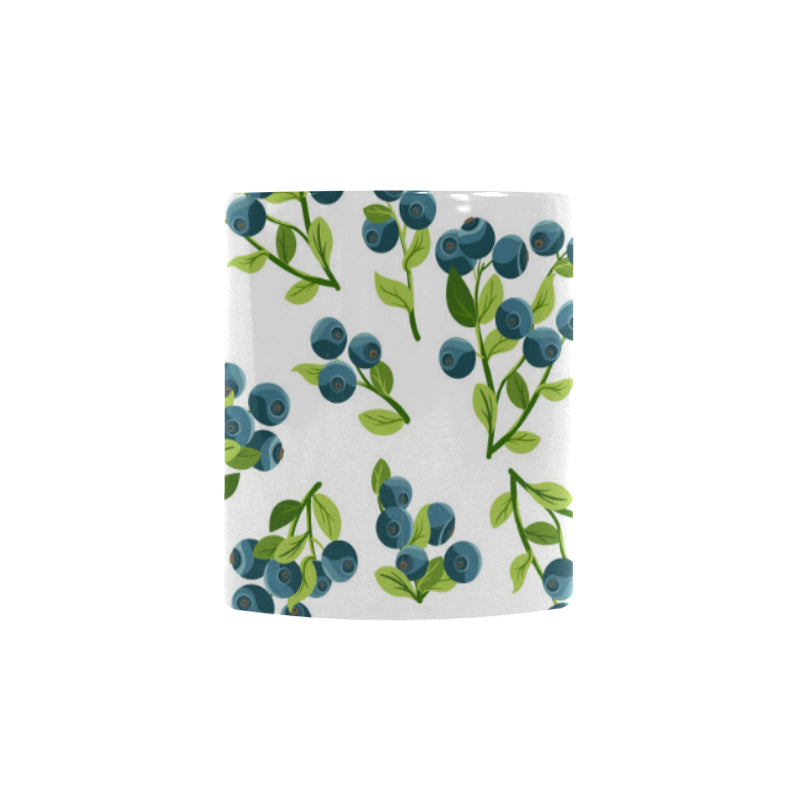 blueberry white background Morphing Mug Heat Changing Mug