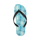 Blue starfish coral reef pattern Unisex Flip Flops