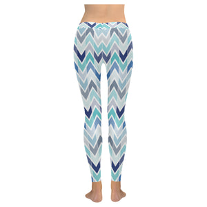 zigzag  chevron blue pattern Women's Legging Fulfilled In US