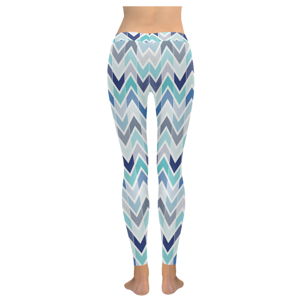 zigzag  chevron blue pattern Women's Legging Fulfilled In US