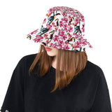 Toucan flower design pattern Unisex Bucket Hat