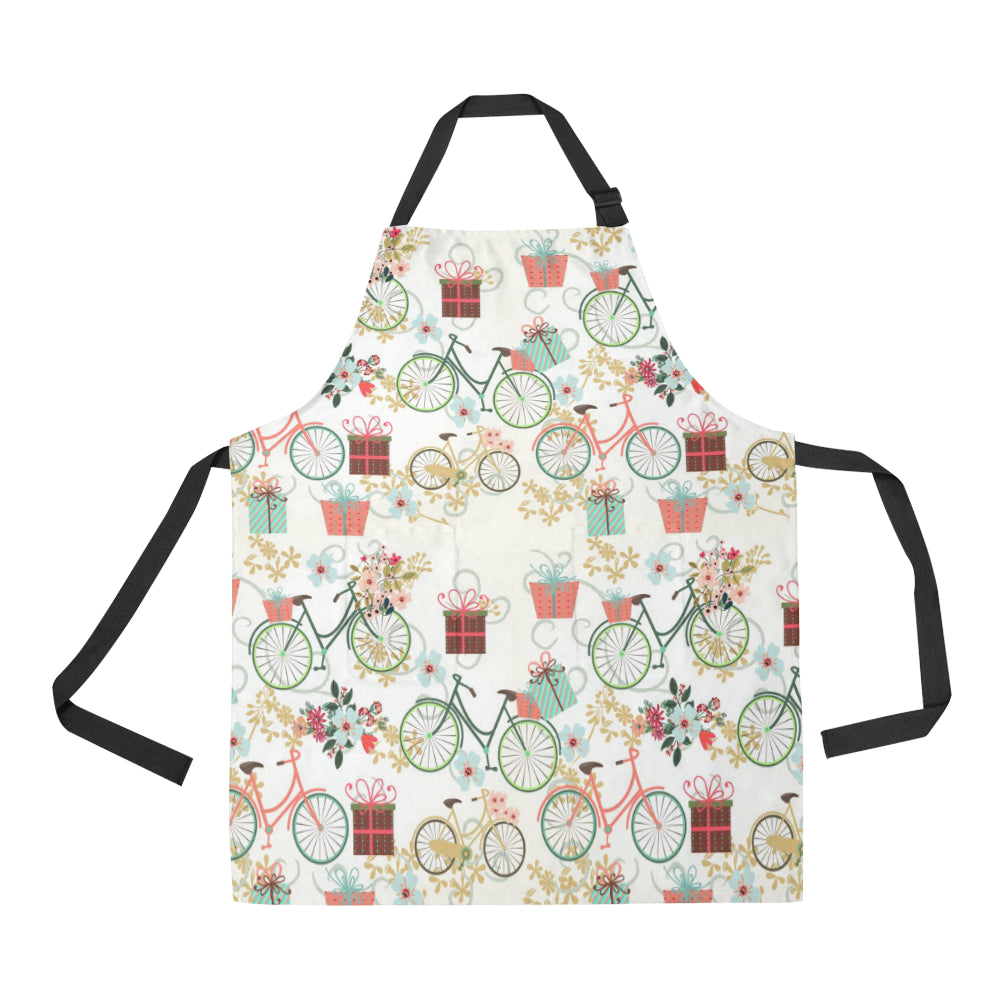 Bicycle Pattern Print Design 05 All Over Print Adjustable Apron