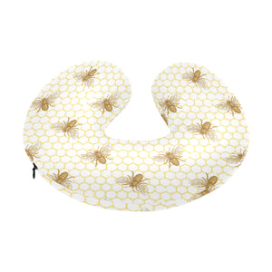 Bee honeycomb seamless design pattern U-Shaped Travel Neck Pillow