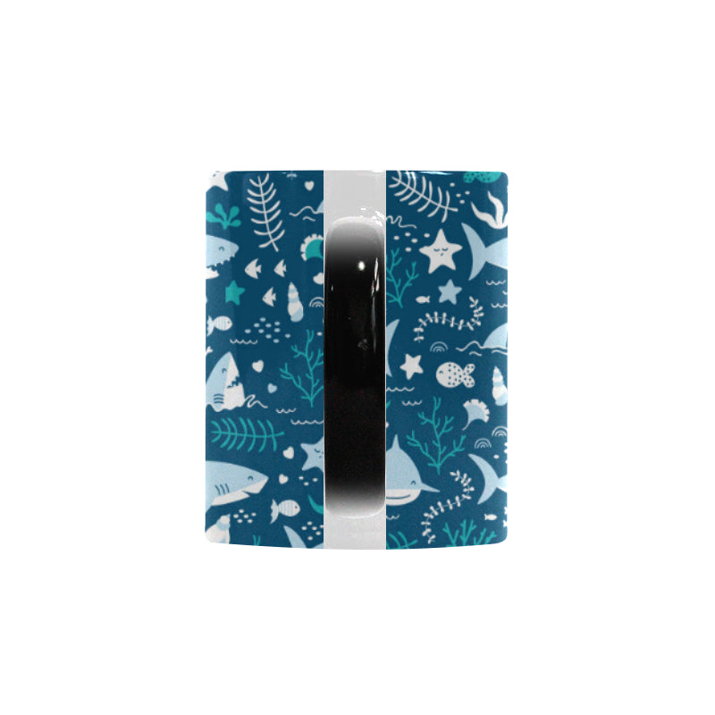 Cute shark pattern Morphing Mug Heat Changing Mug