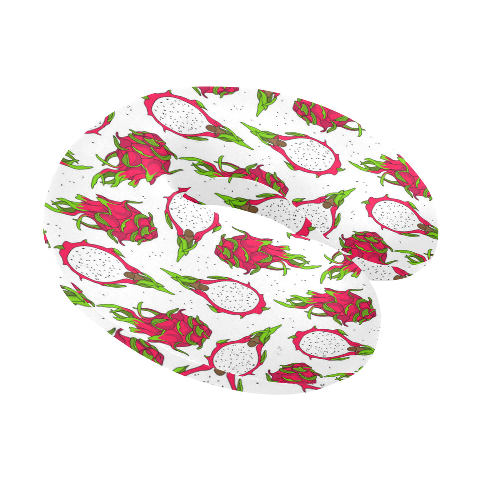 dragon fruits white background U-Shaped Travel Neck Pillow