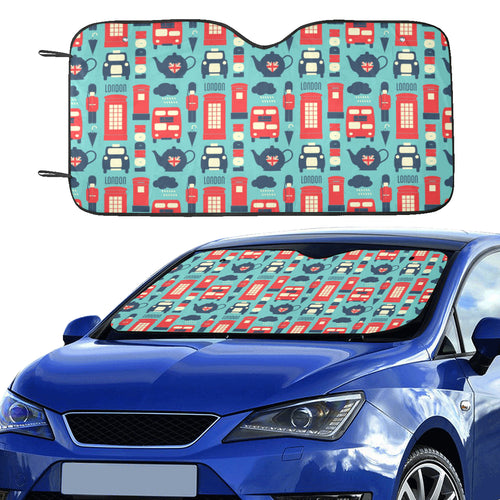 British Pattern Print Design 04 Car Sun Shade