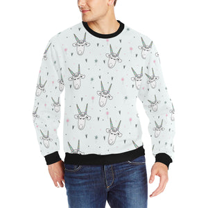 Cute goat design pattern Men's Crew Neck Sweatshirt