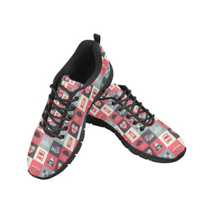 British Pattern Print Design 05 Men's Breathable Sneakers ( Model 055)