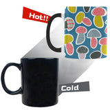 Colorful mushroom design pattern Morphing Mug Heat Changing Mug