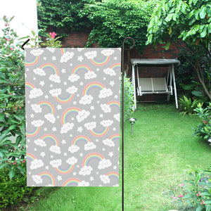 Cute rainbow clound star pattern House Flag Garden Flag