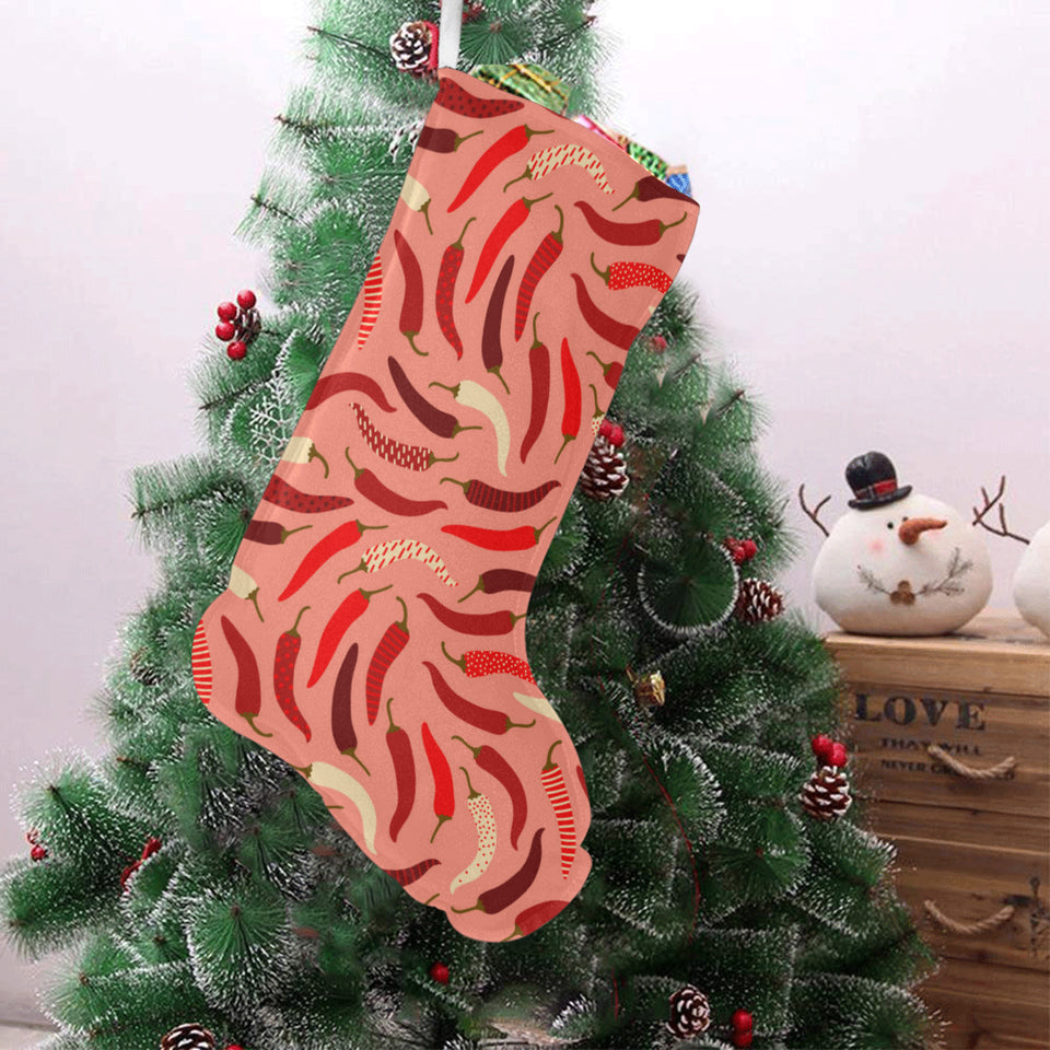 Beautiful Chili peppers pattern Christmas Stocking