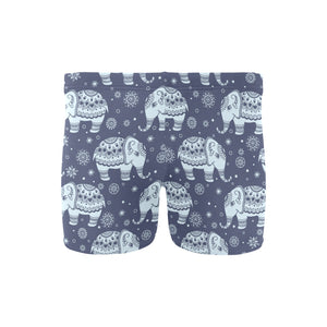 Elephant tribal design pattern Men's Swimming Trunks