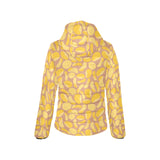 Potato Chips Pattern Print Design 01 Women's Padded Hooded Jacket