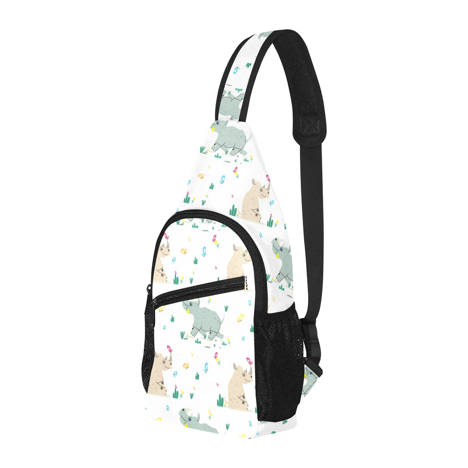Cute Rhino pattern All Over Print Chest Bag