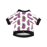 Eggplant Pattern Print Design 01 All Over Print Pet Dog Round Neck Fuzzy Shirt