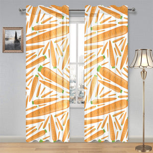 Carrot Pattern Print Design 02 Gauze Curtain