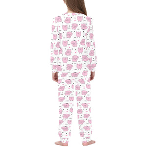 Pig Pattern Print Design 03 Kids' Boys' Girls' All Over Print Pajama Set