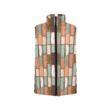 Wood Printed Pattern Print Design 02 Women's Padded Vest