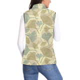 Ginkgo leaves design pattern Women's Padded Vest