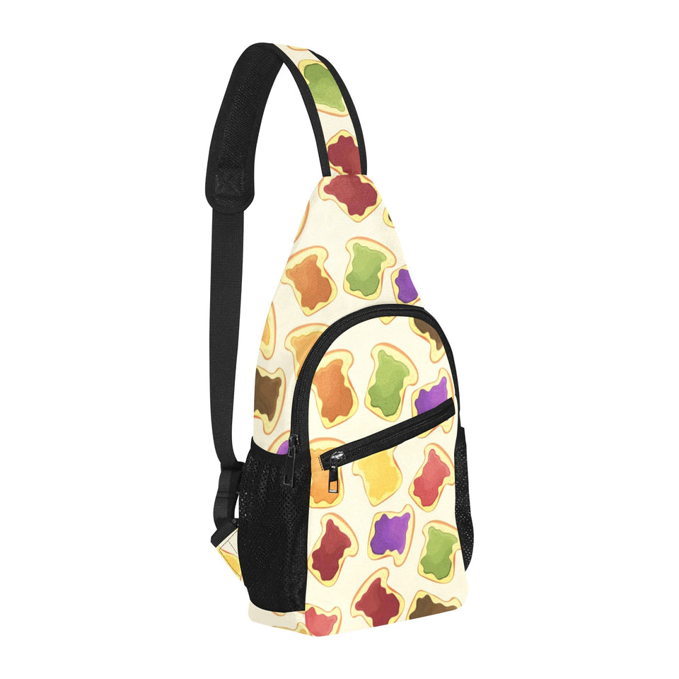 Bread Toast Pattern Print Design 02 All Over Print Chest Bag