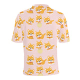Cute shiba inu dog pattern Men's All Over Print Polo Shirt