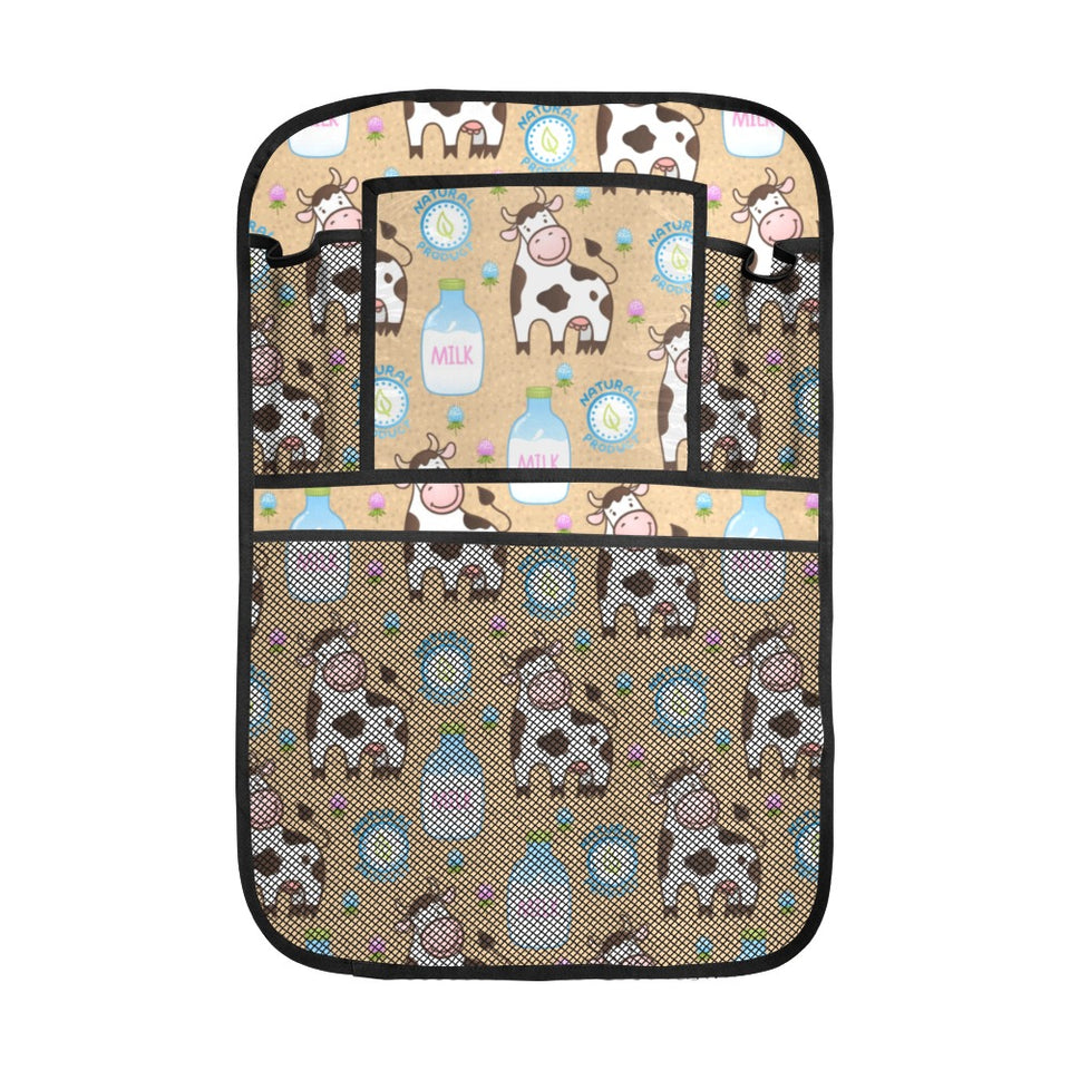 Cow bottle of milk pattern Car Seat Back Organizer