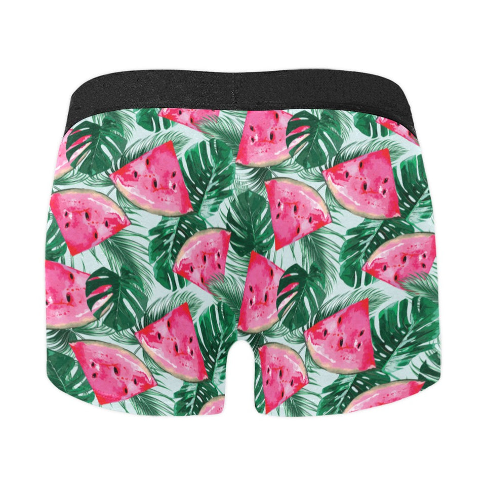 Watermelons tropical palm leaves pattern Men's All Over Print Boxer Briefs Men's Underwear