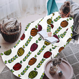 colorful apples leave zebra stripe Blanket Robe with Sleeves
