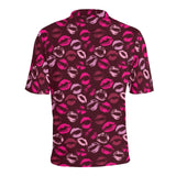Lips Pattern Print Design 03 Men's All Over Print Polo Shirt