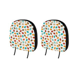 Colorful american football ball pattern Car Headrest Cover