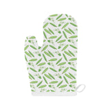 Green Peas Pattern Print Design 04 Heat Resistant Oven Mitts