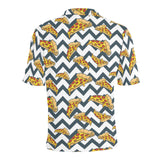 Pizza design pattern Men's All Over Print Polo Shirt