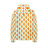 Carrot Pattern Print Design 03 Kids' Boys' Girls' Padded Hooded Jacket