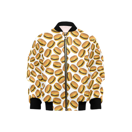 Hamburger Pattern Print Design 03 Kids' Boys' Girls' Bomber Jacket