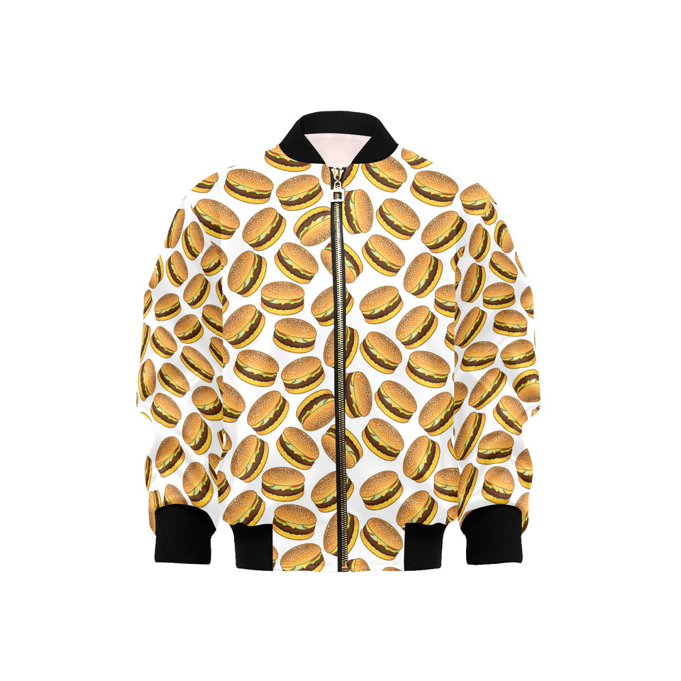 Hamburger Pattern Print Design 03 Kids' Boys' Girls' Bomber Jacket